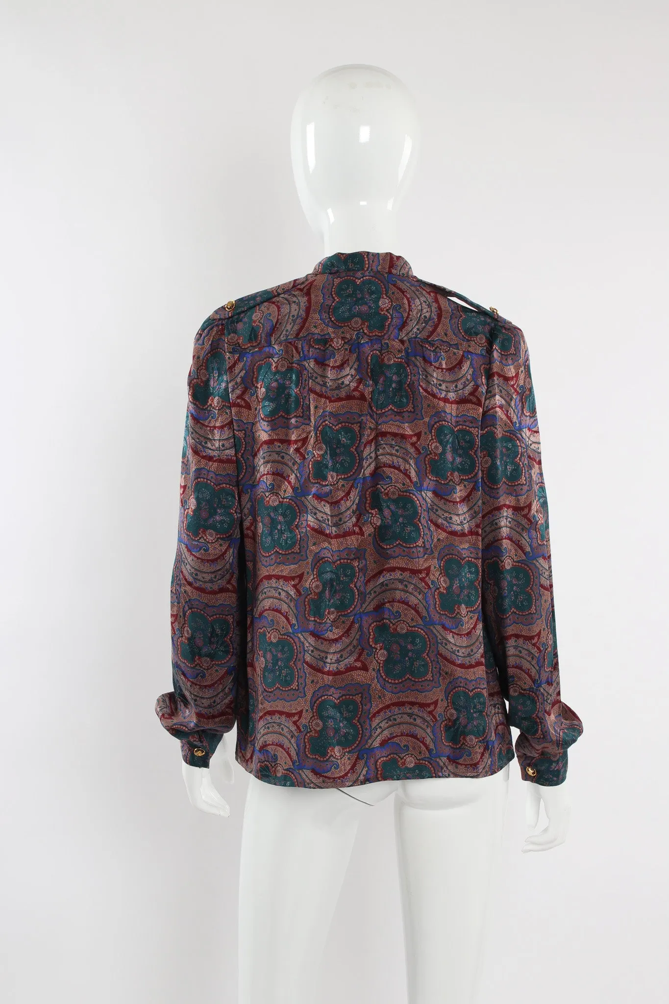 Paisley Floral Silk Top & Skirt Set