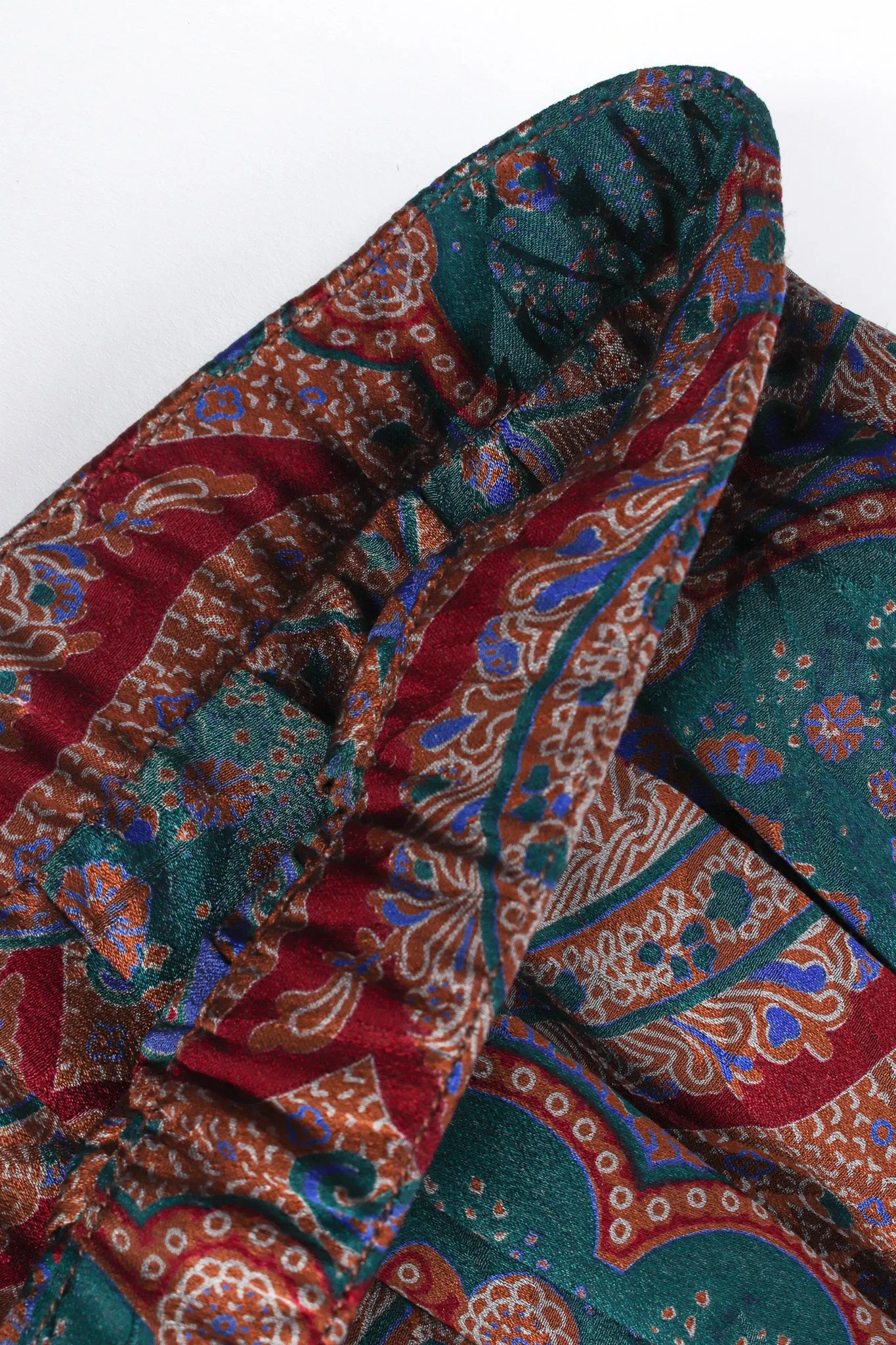 Paisley Floral Silk Top & Skirt Set