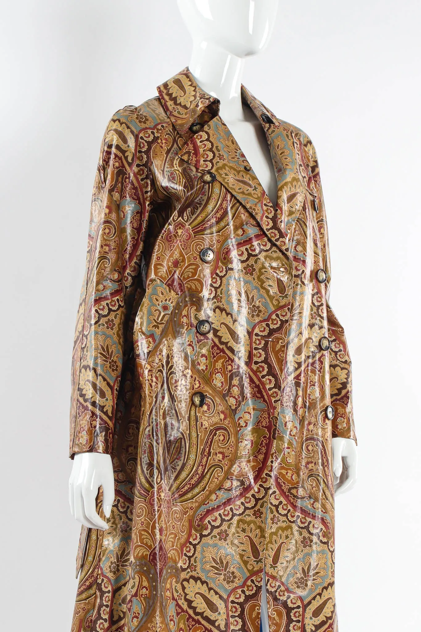 Paisley Floral Trench Coat