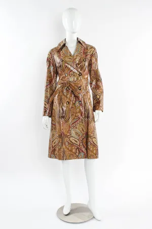 Paisley Floral Trench Coat