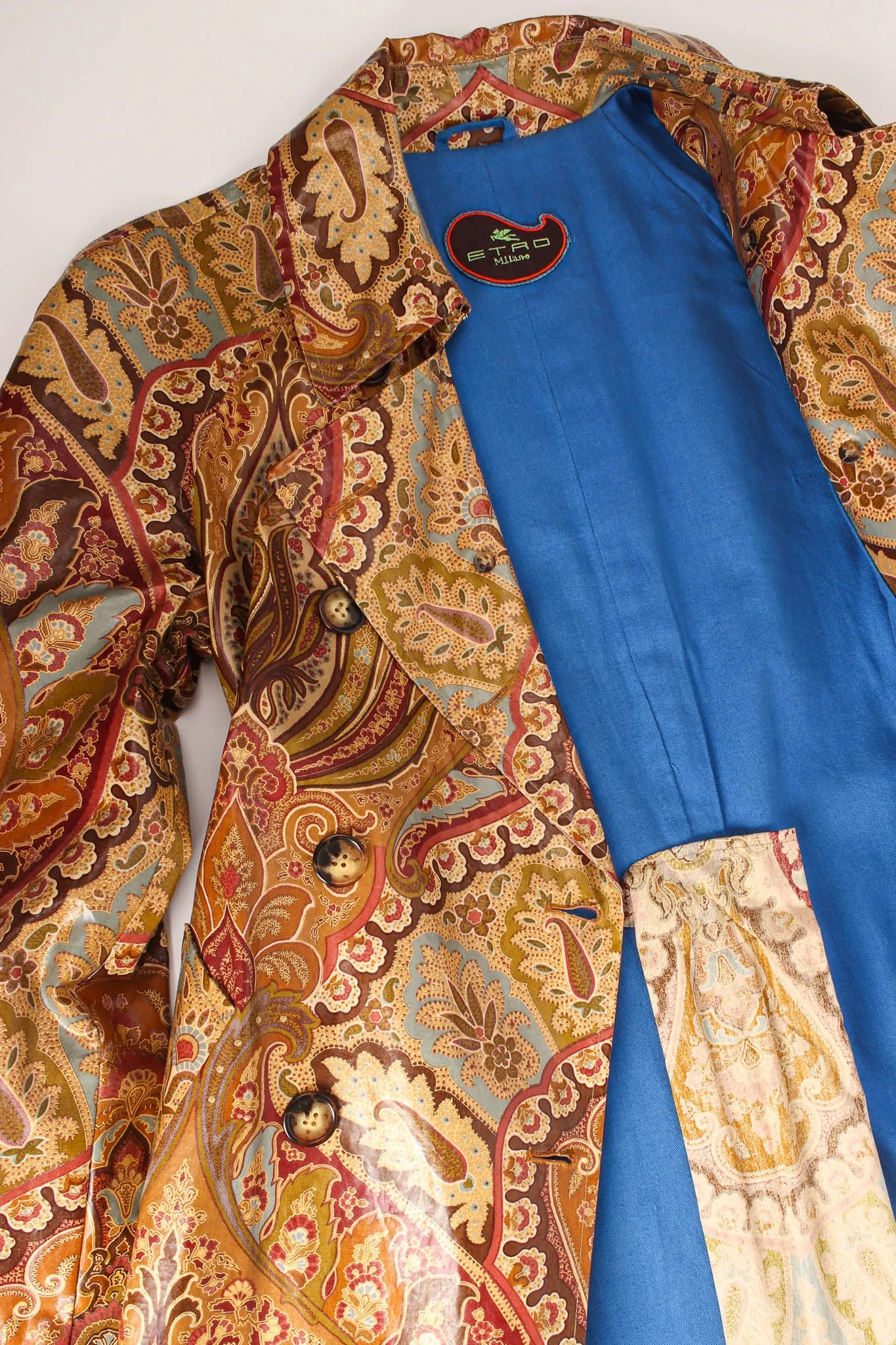 Paisley Floral Trench Coat