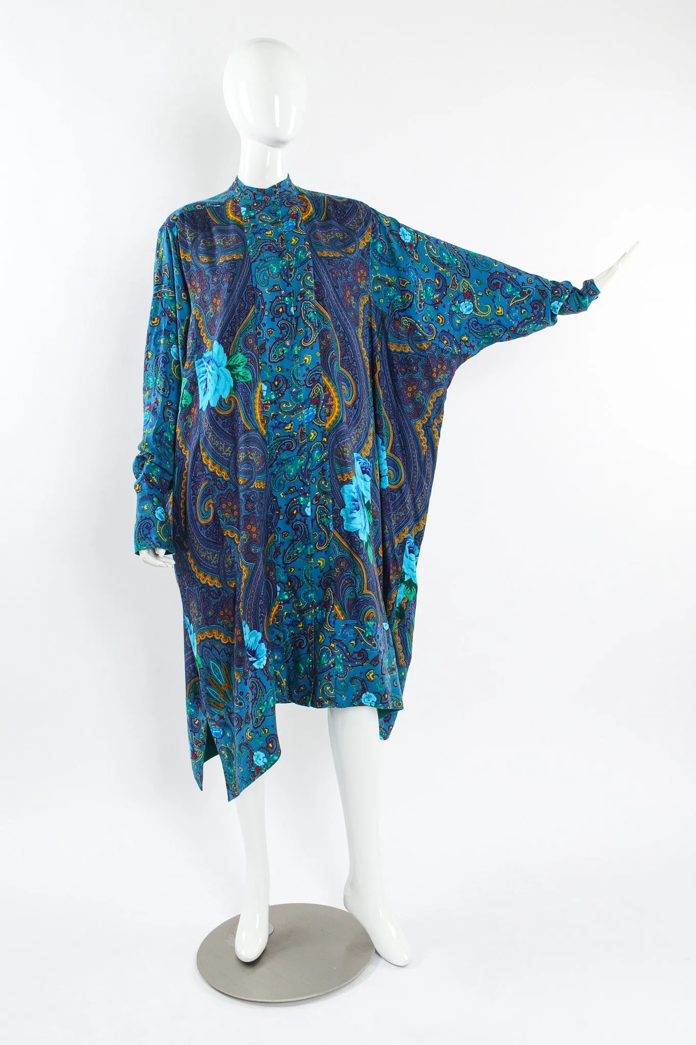Paisley Floral Tunic Shirt Dress