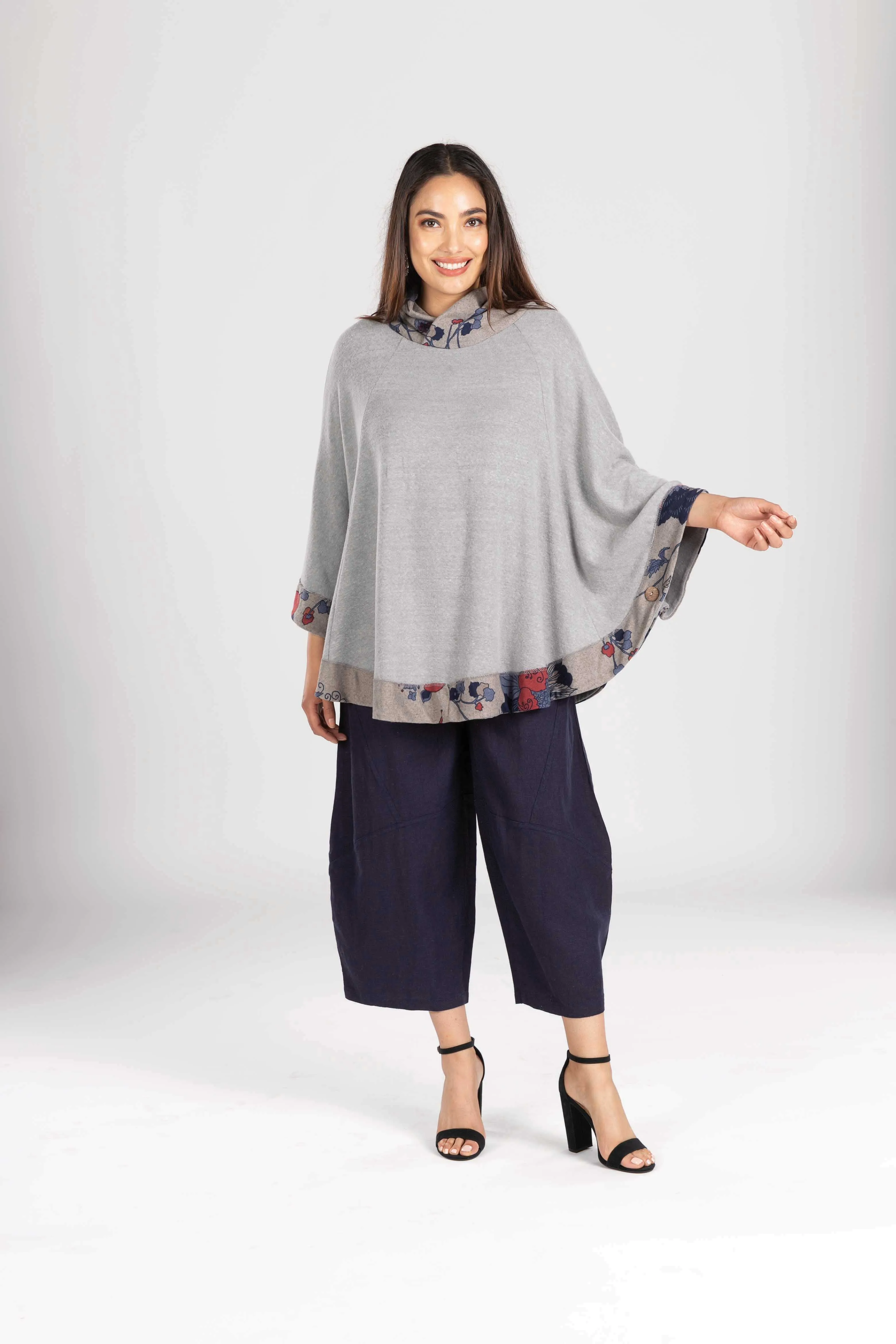 Paisley  poncho Sweater