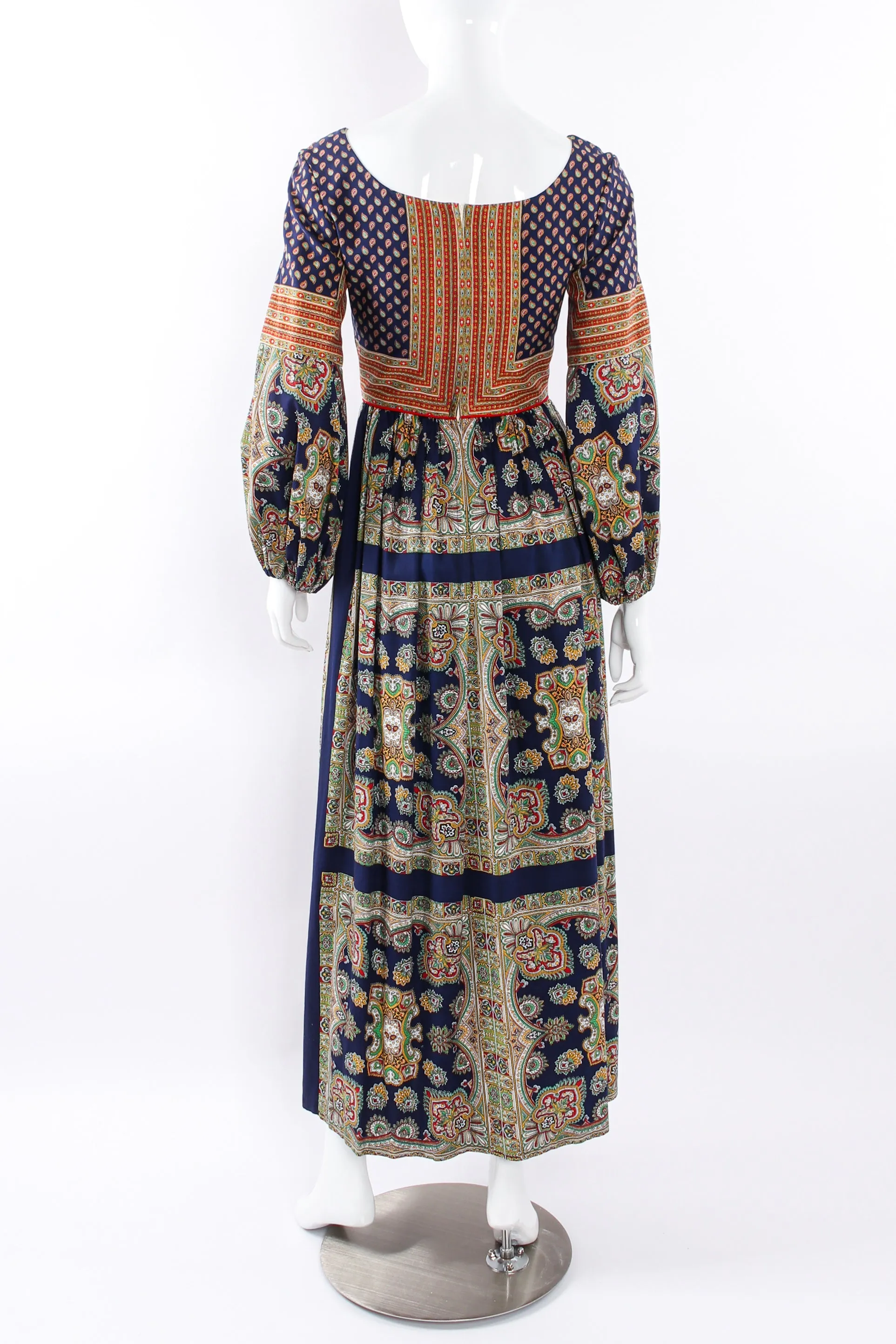 Paisley Print Long Sleeve Dress