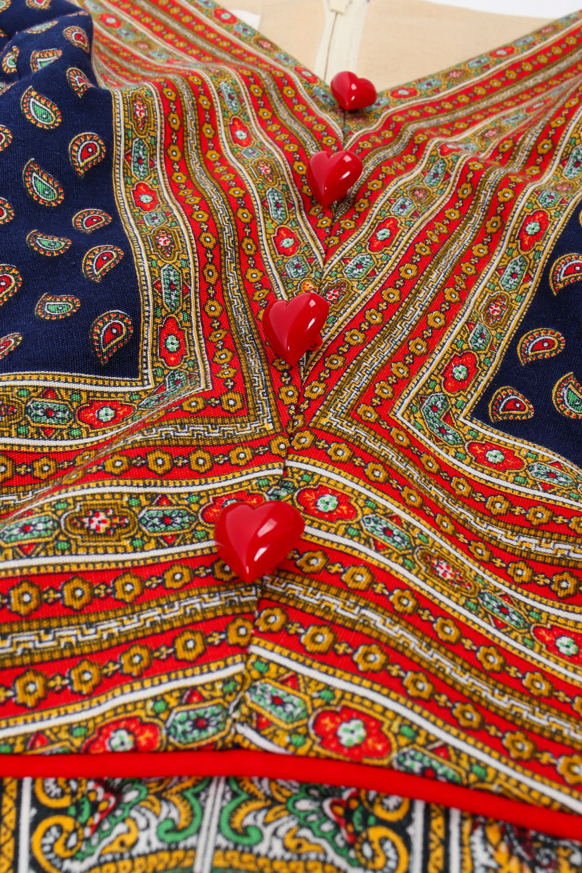 Paisley Print Long Sleeve Dress