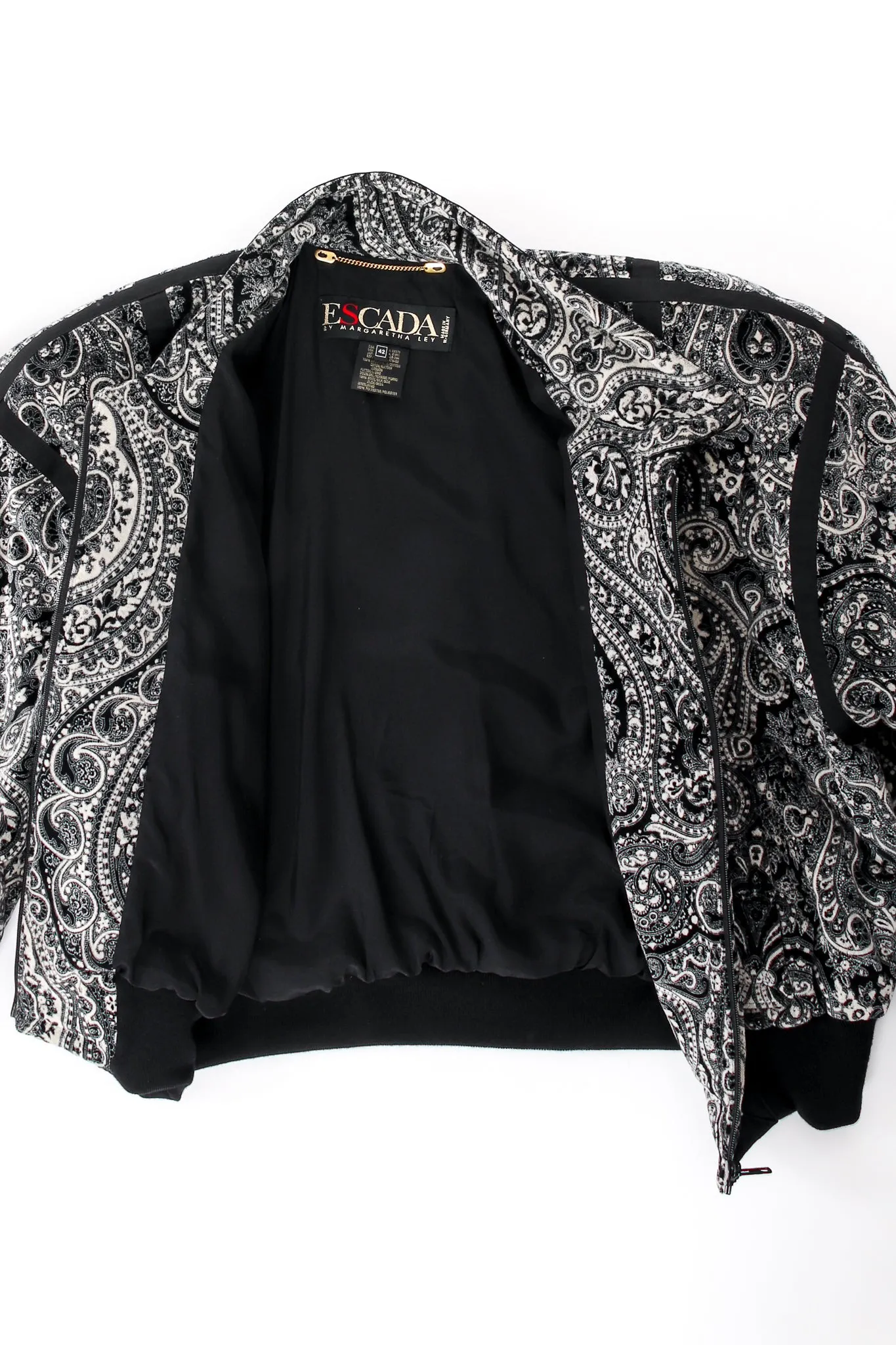 Paisley Quilted Velvet Bomber Jacket
