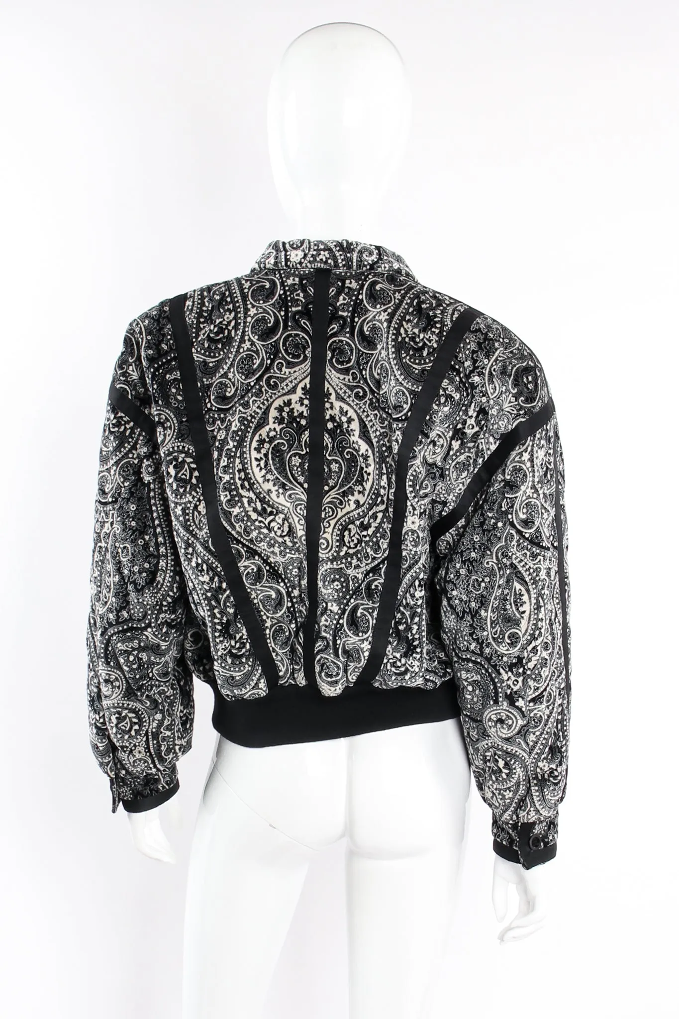 Paisley Quilted Velvet Bomber Jacket