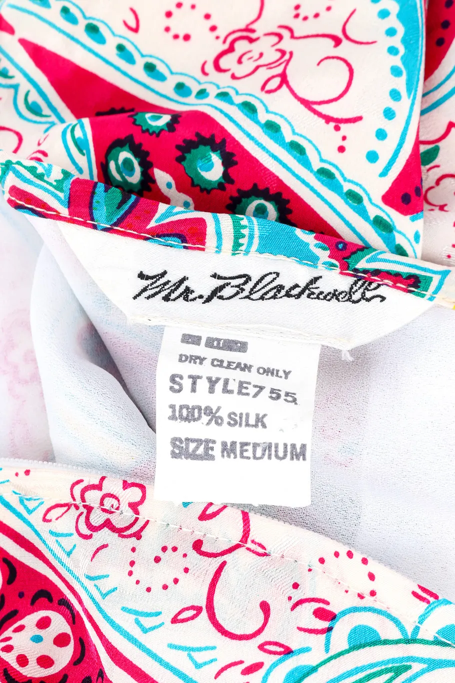 Paisley Silk Blouson Dress