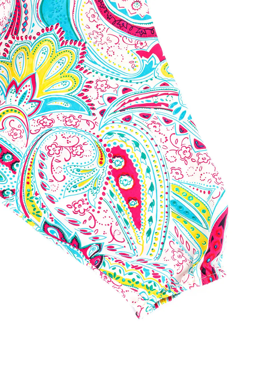 Paisley Silk Blouson Dress
