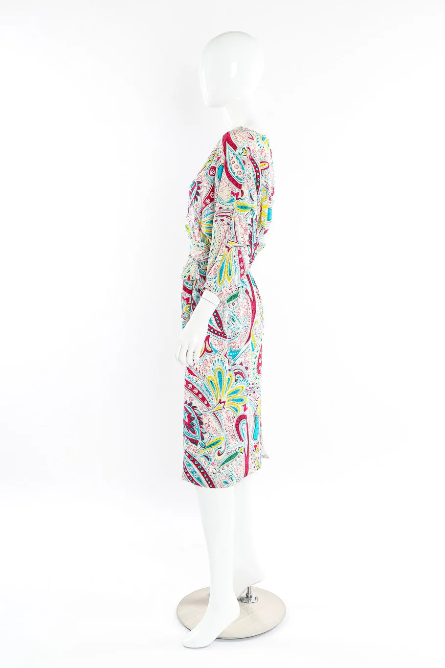 Paisley Silk Blouson Dress