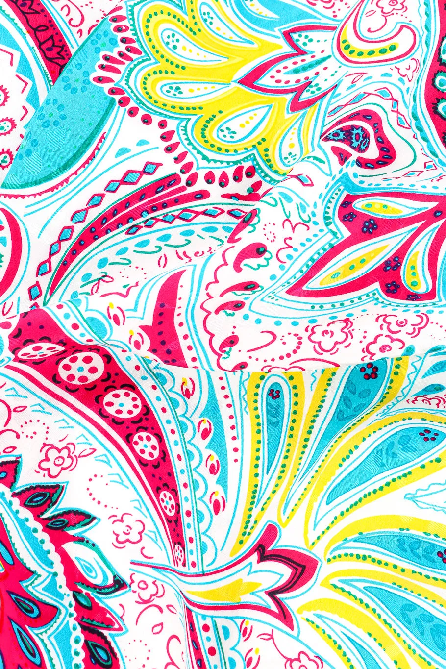 Paisley Silk Blouson Dress