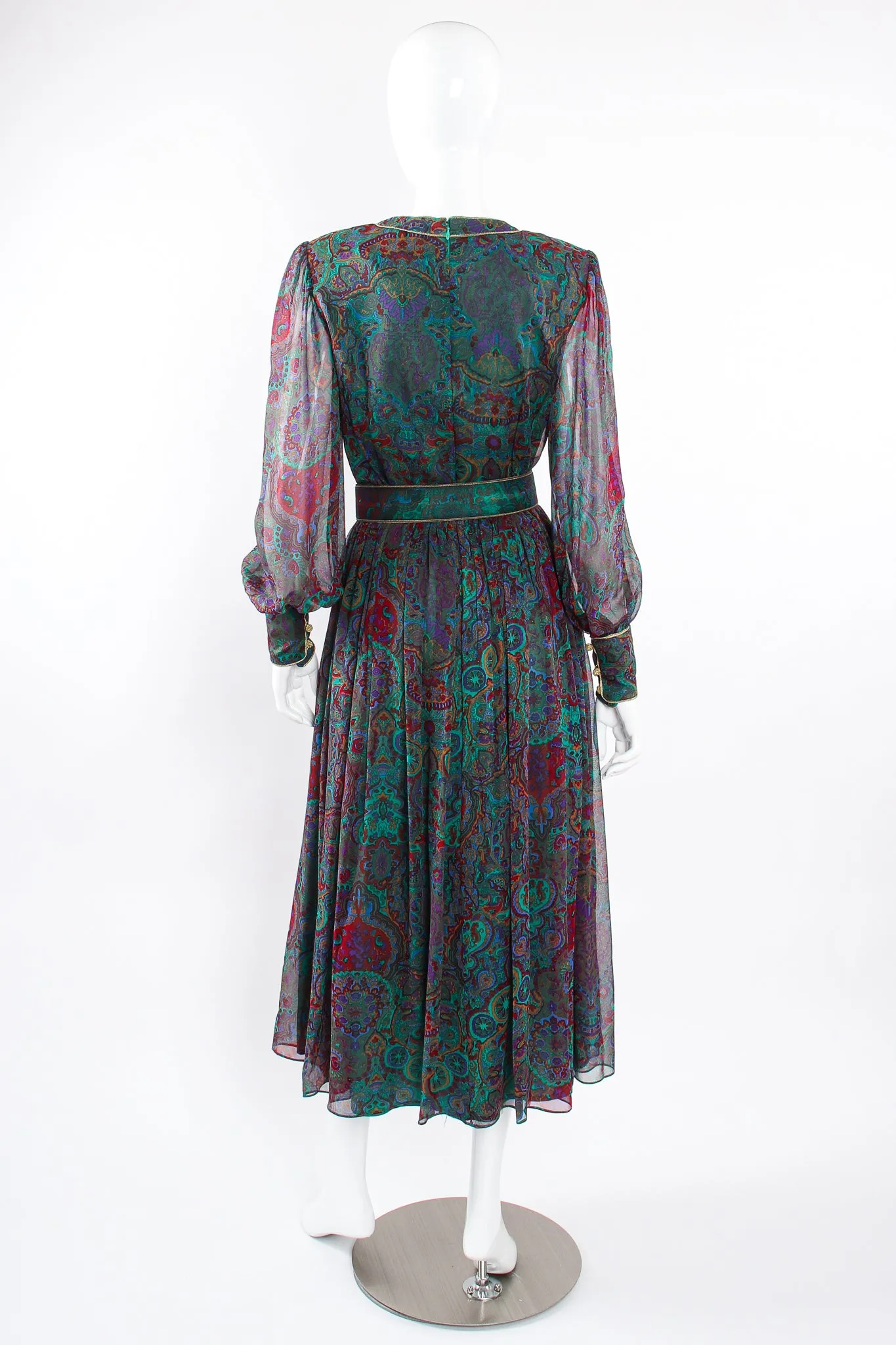 Paisley Silk Chiffon Dress