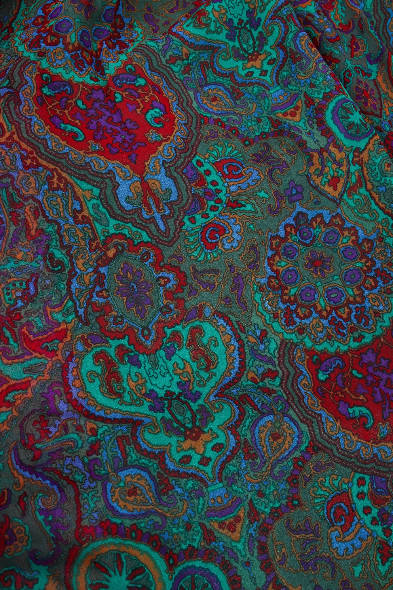 Paisley Silk Chiffon Dress