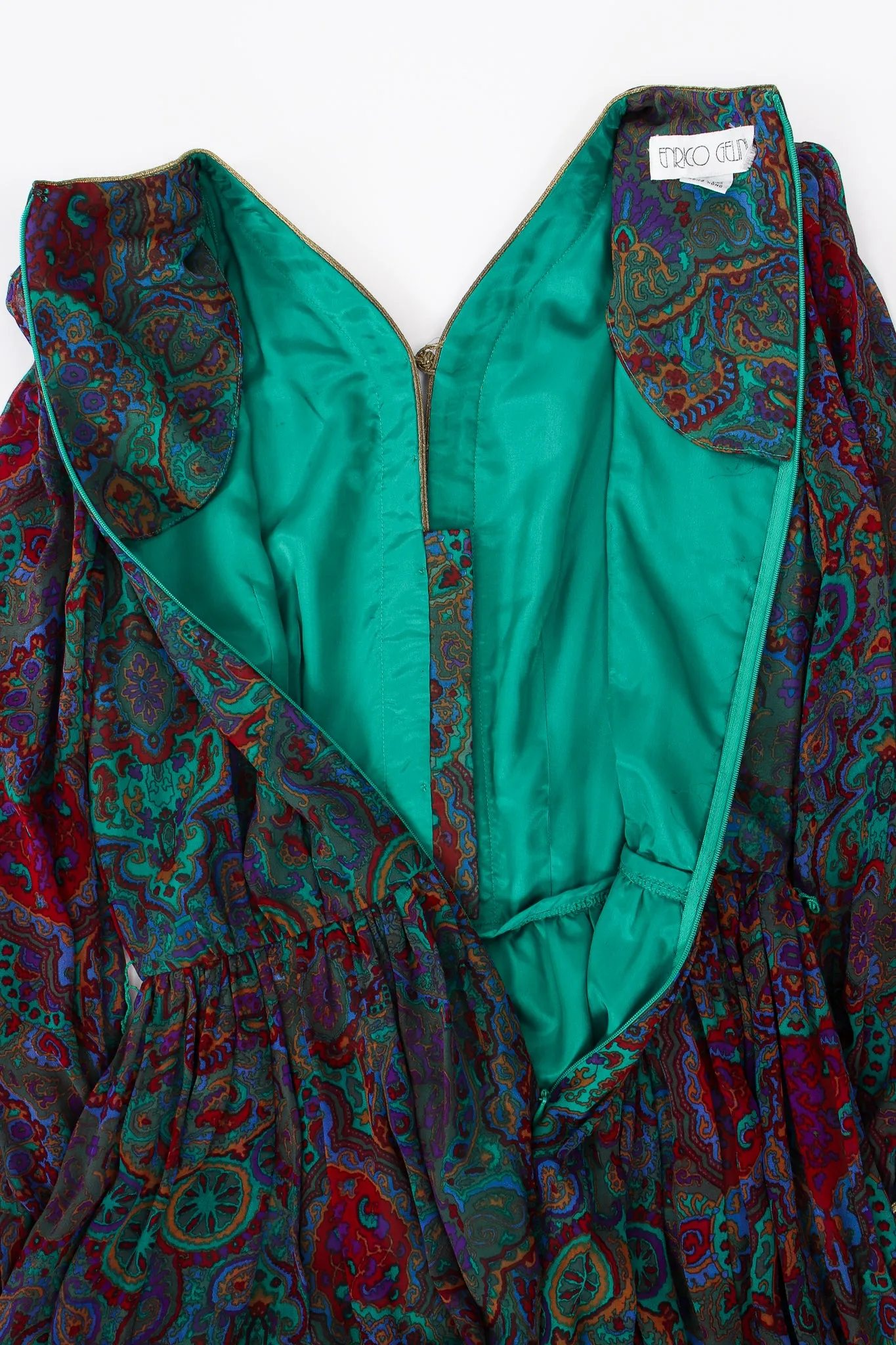 Paisley Silk Chiffon Dress