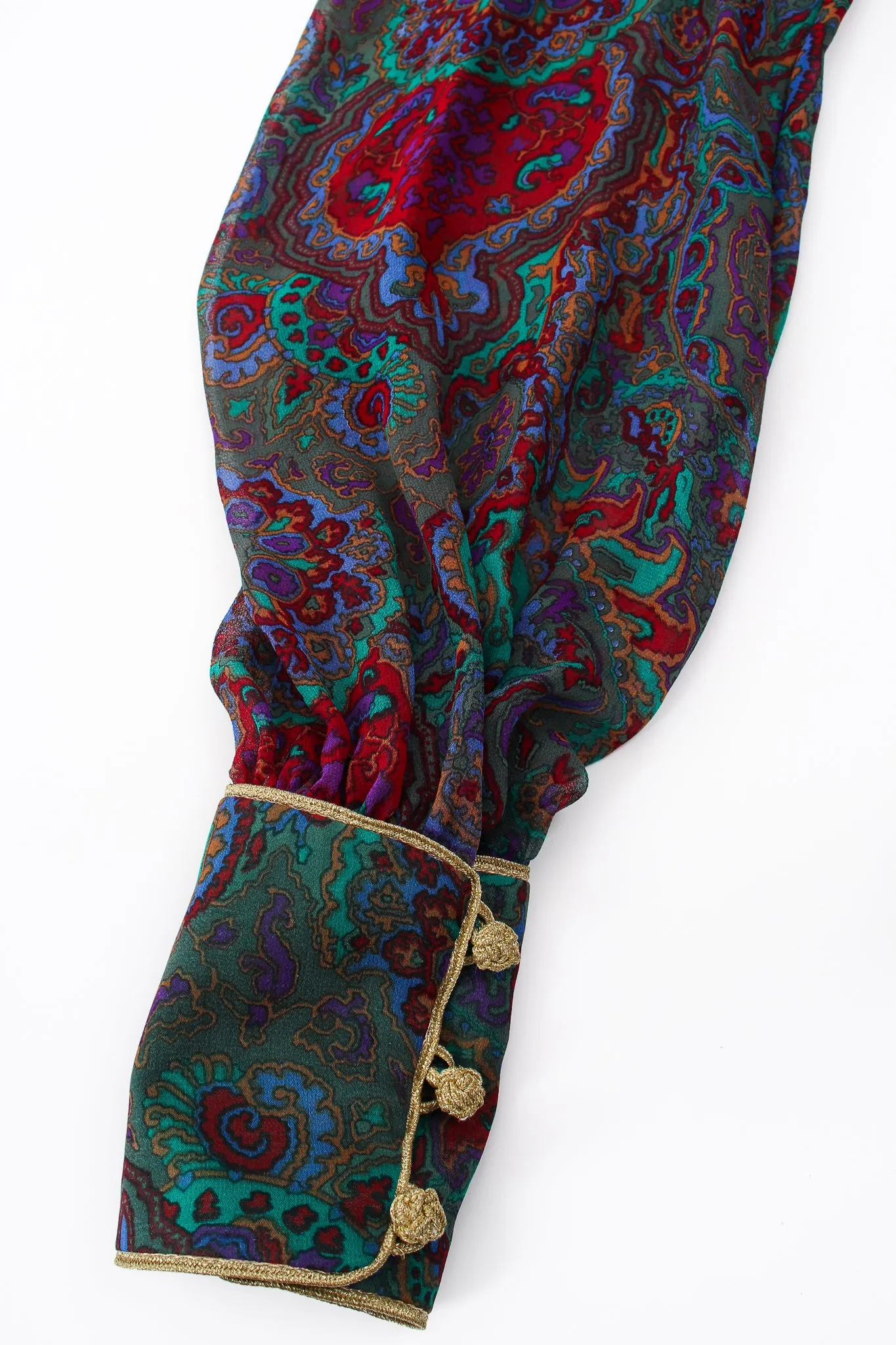 Paisley Silk Chiffon Dress