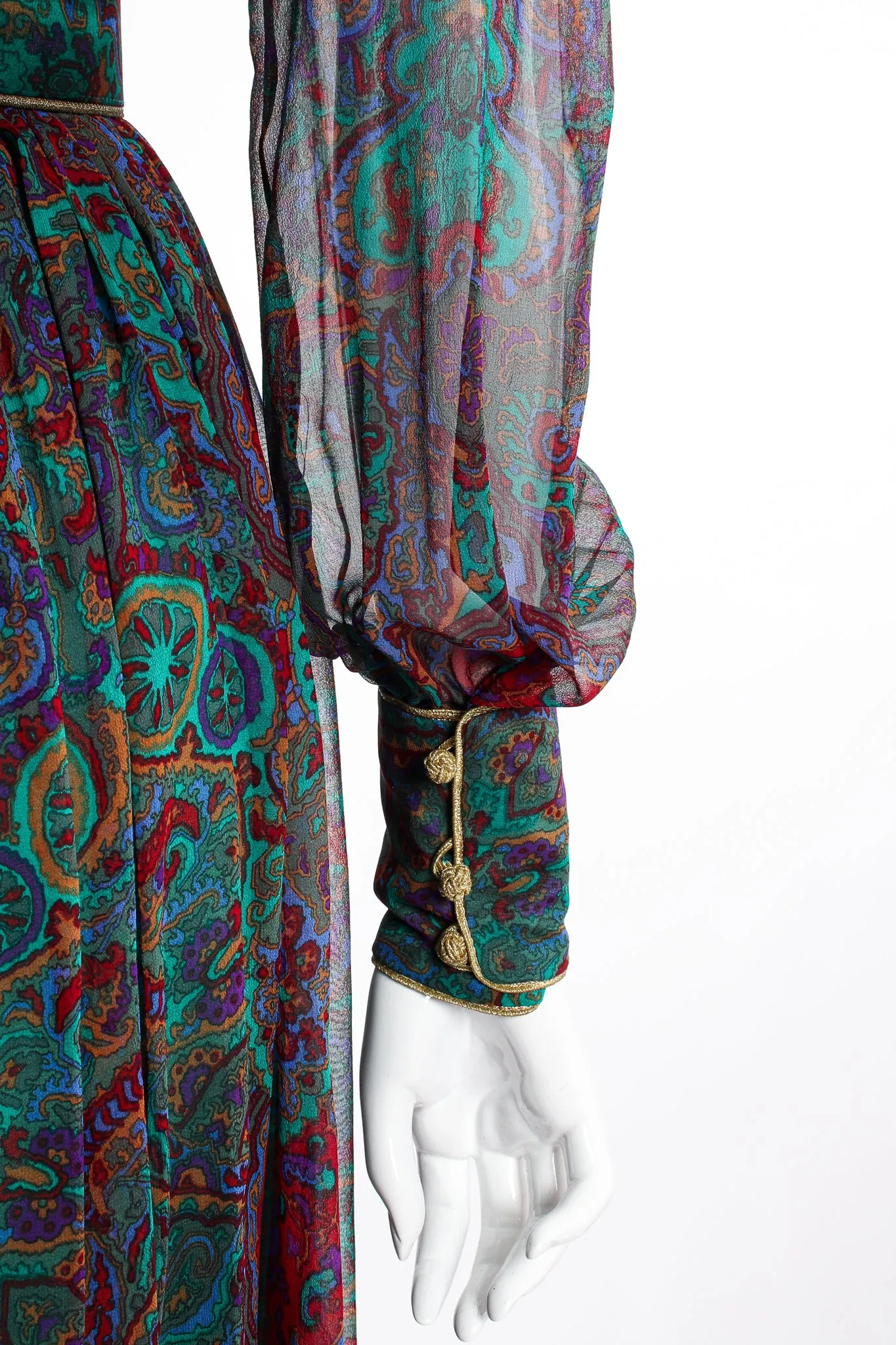 Paisley Silk Chiffon Dress