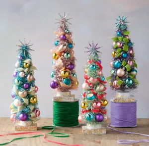 Pastel Vintage Tree w/ Glass Ornaments