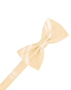 Peach Striped Satin Kids Bow Tie