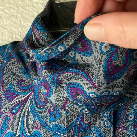 Pendleton Country Sophisticates Blue Fuscia Paisley Blouse &amp; Skirt Set wmn 10
