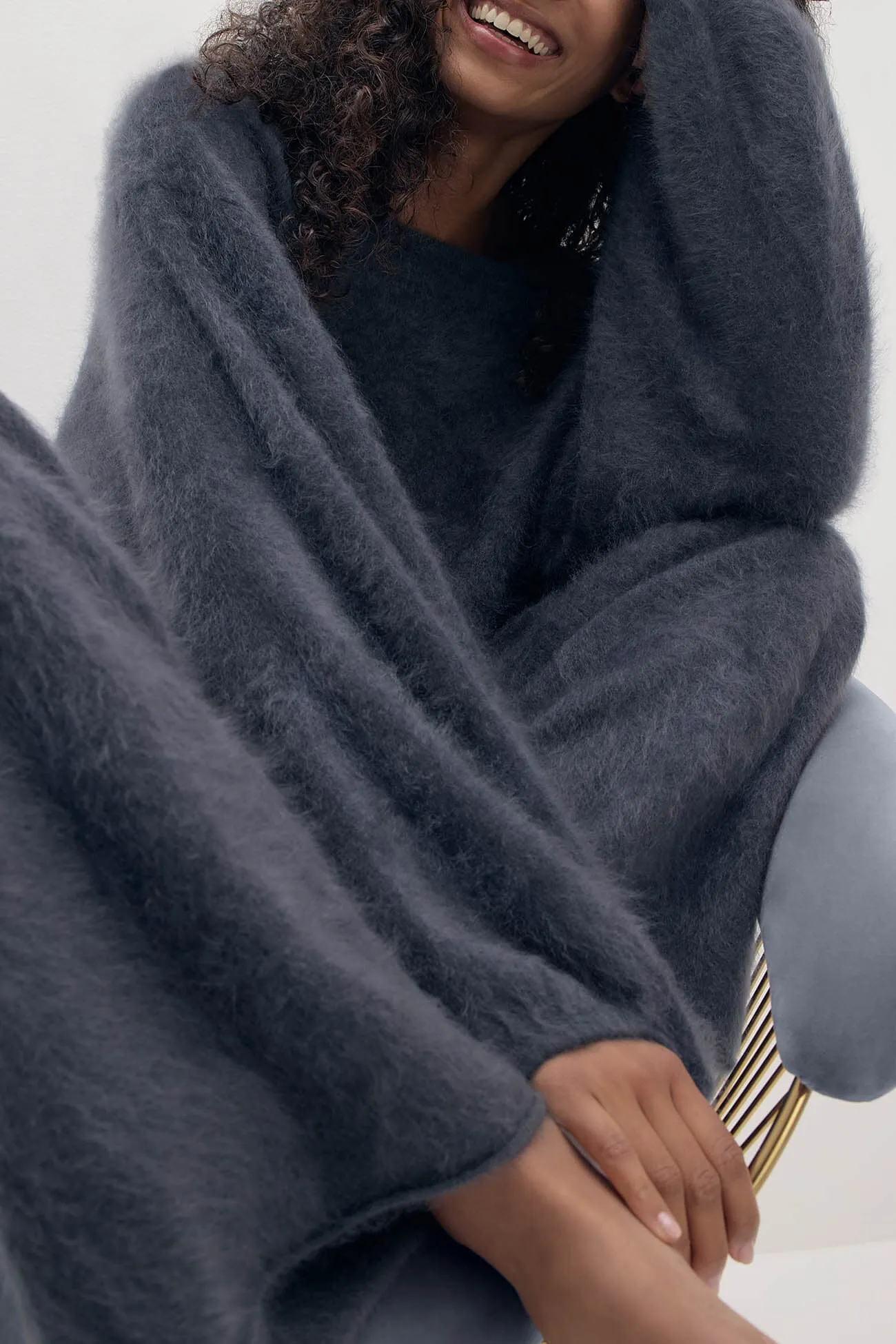 PENELOPE BRUSHED CASHMERE BOATNECK SWEATER