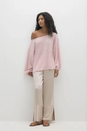 PENELOPE BRUSHED CASHMERE BOATNECK SWEATER