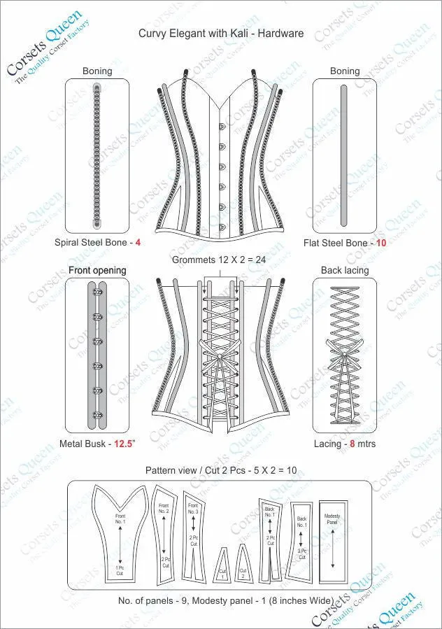Perla Satin Overbust Corset