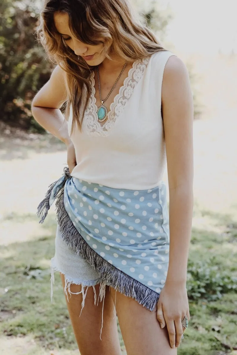 Polka Dot Triangle Scarf