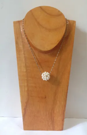"Cotton Ball" Freshwater Necklace