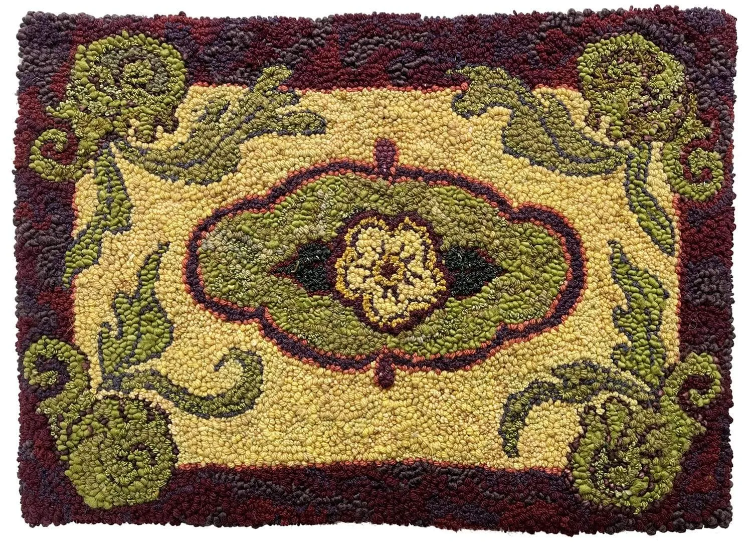 Rebooting Tradition, Antique Scroll and Floral Pattern or Kit on Linen 30" x 22"