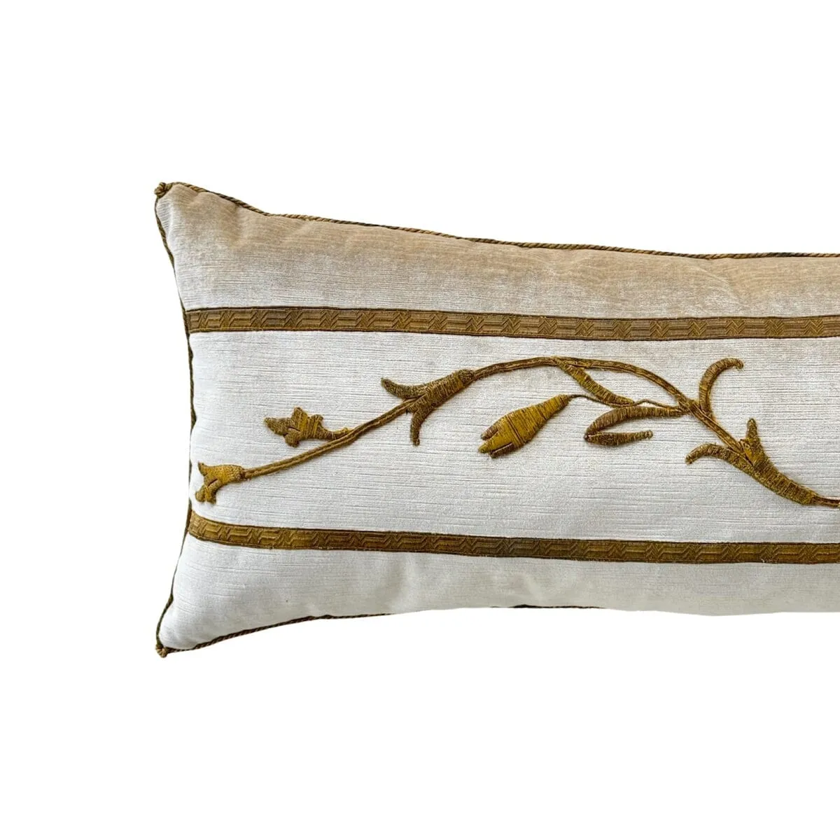 RESERVED: Antique European Raised Gold Embroidery (#E092623 | 13 x 36")