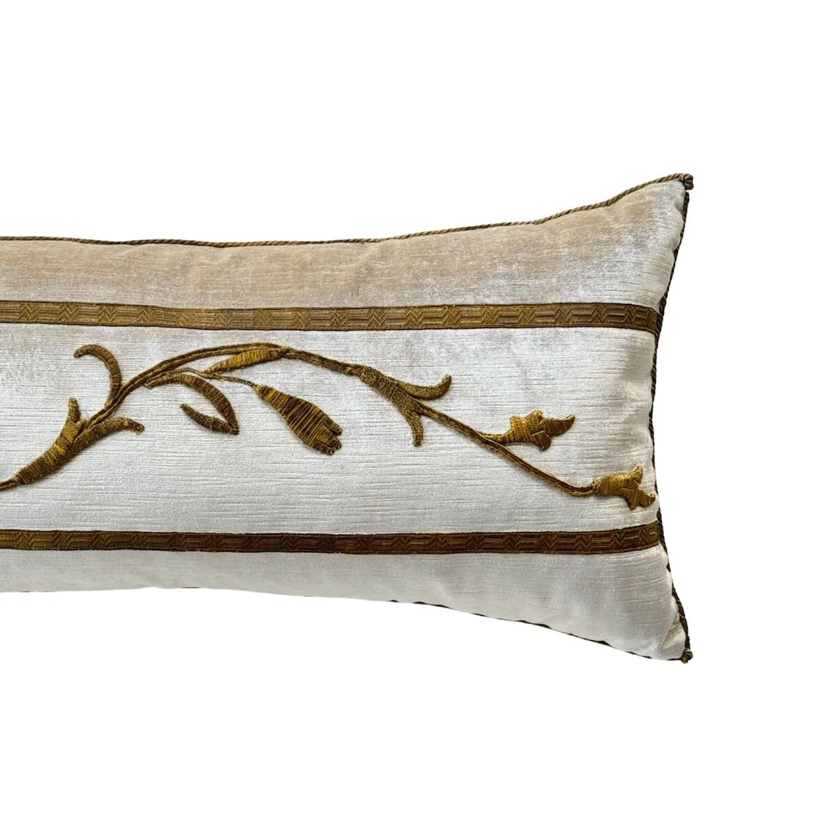 RESERVED: Antique European Raised Gold Embroidery (#E092623 | 13 x 36")