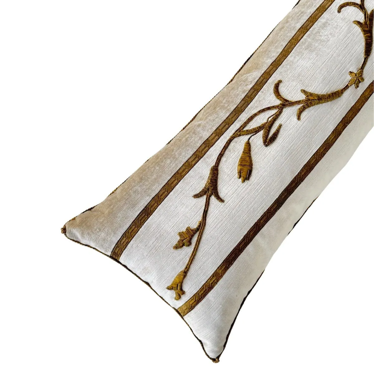 RESERVED: Antique European Raised Gold Embroidery (#E092623 | 13 x 36")