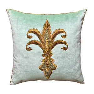 RESERVED: Antique Ottoman Empire Gold Metallic Embroidery (#E031124A&B | 20 x 20")