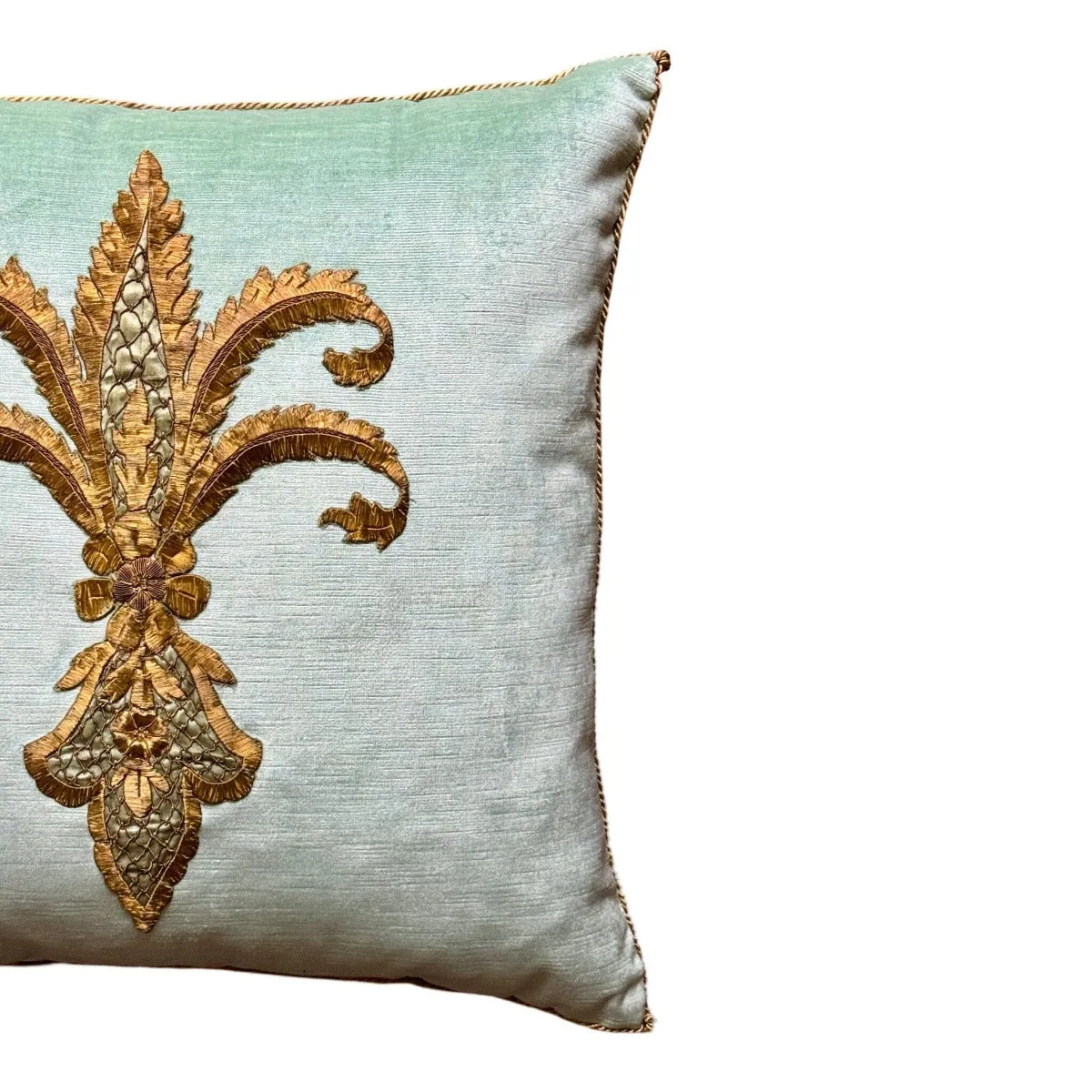 RESERVED: Antique Ottoman Empire Gold Metallic Embroidery (#E031124A&B | 20 x 20")