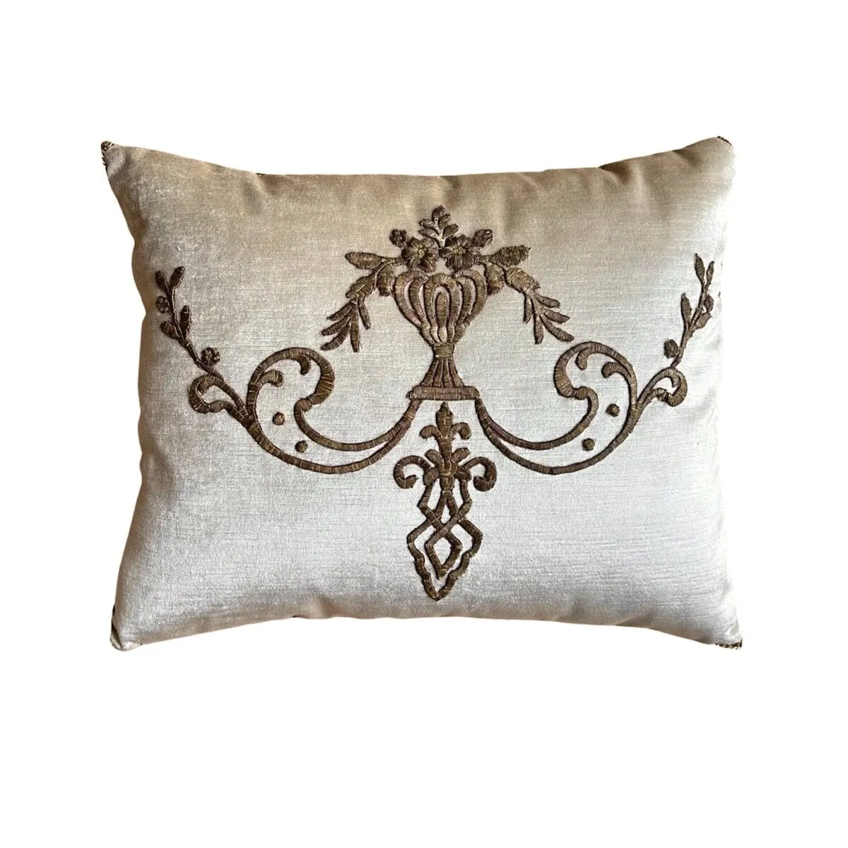 RESERVED: Antique Ottoman Empire Raised Gold Metallic Embroidery (#E111023A&B | 16 1/2 x 20 1/2")