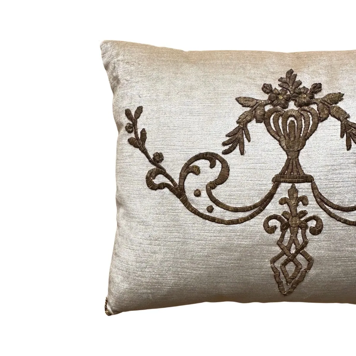 RESERVED: Antique Ottoman Empire Raised Gold Metallic Embroidery (#E111023A&B | 16 1/2 x 20 1/2")