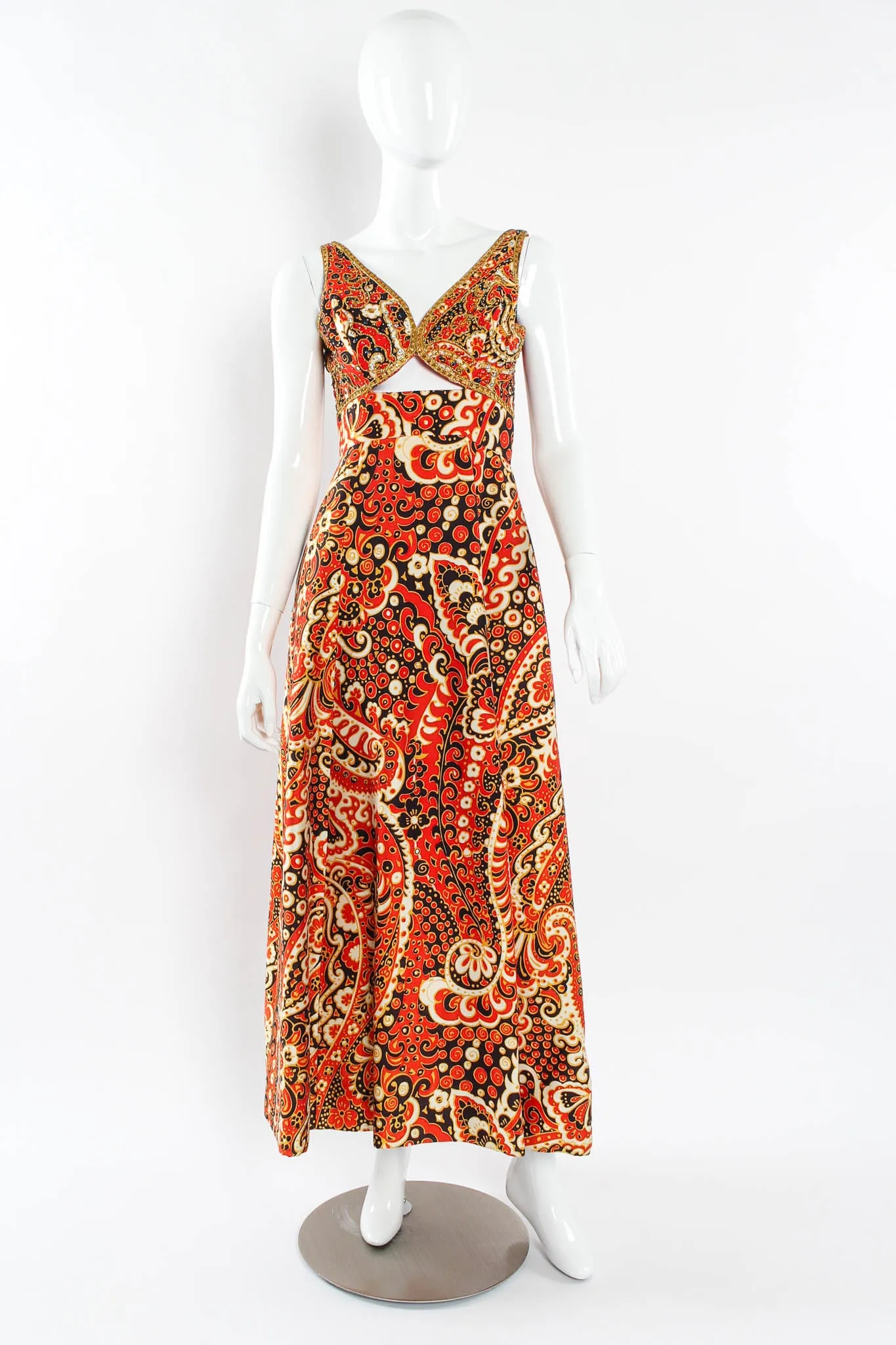 Rhinestone Paisley Gown