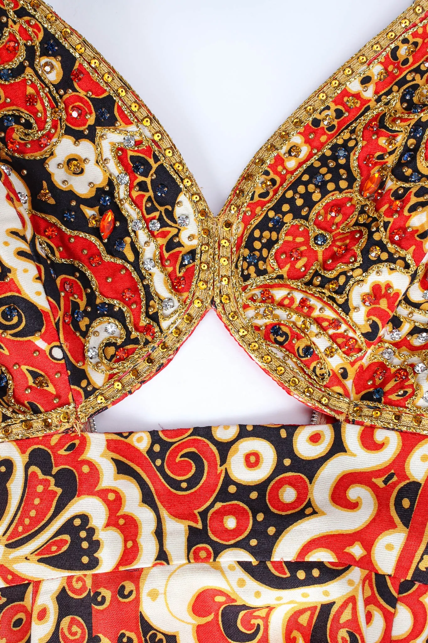 Rhinestone Paisley Gown