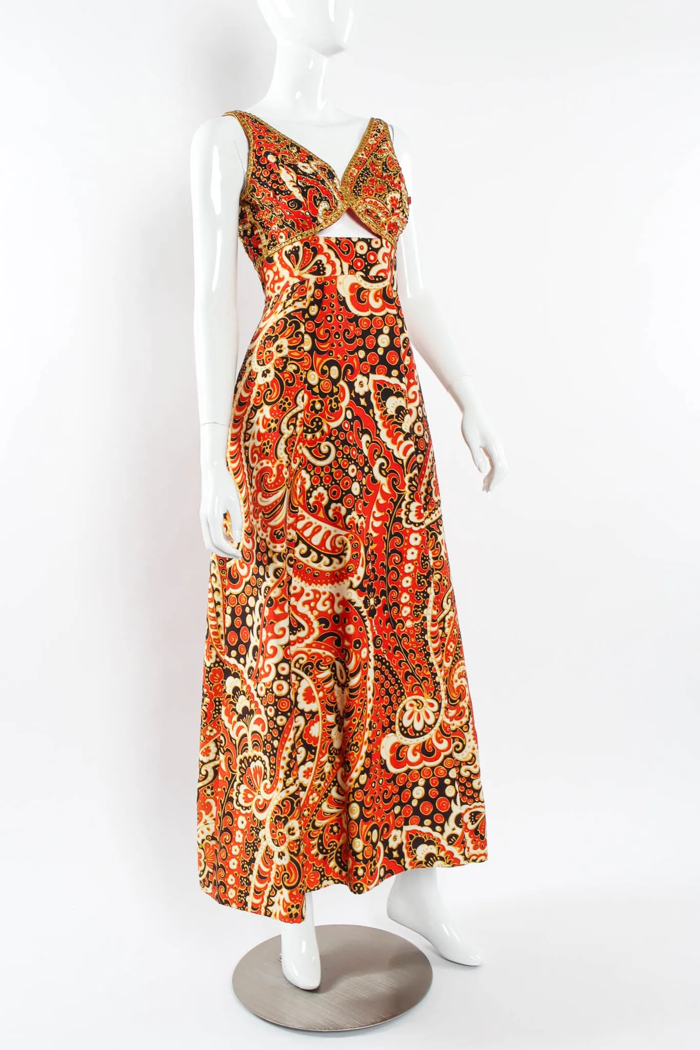Rhinestone Paisley Gown