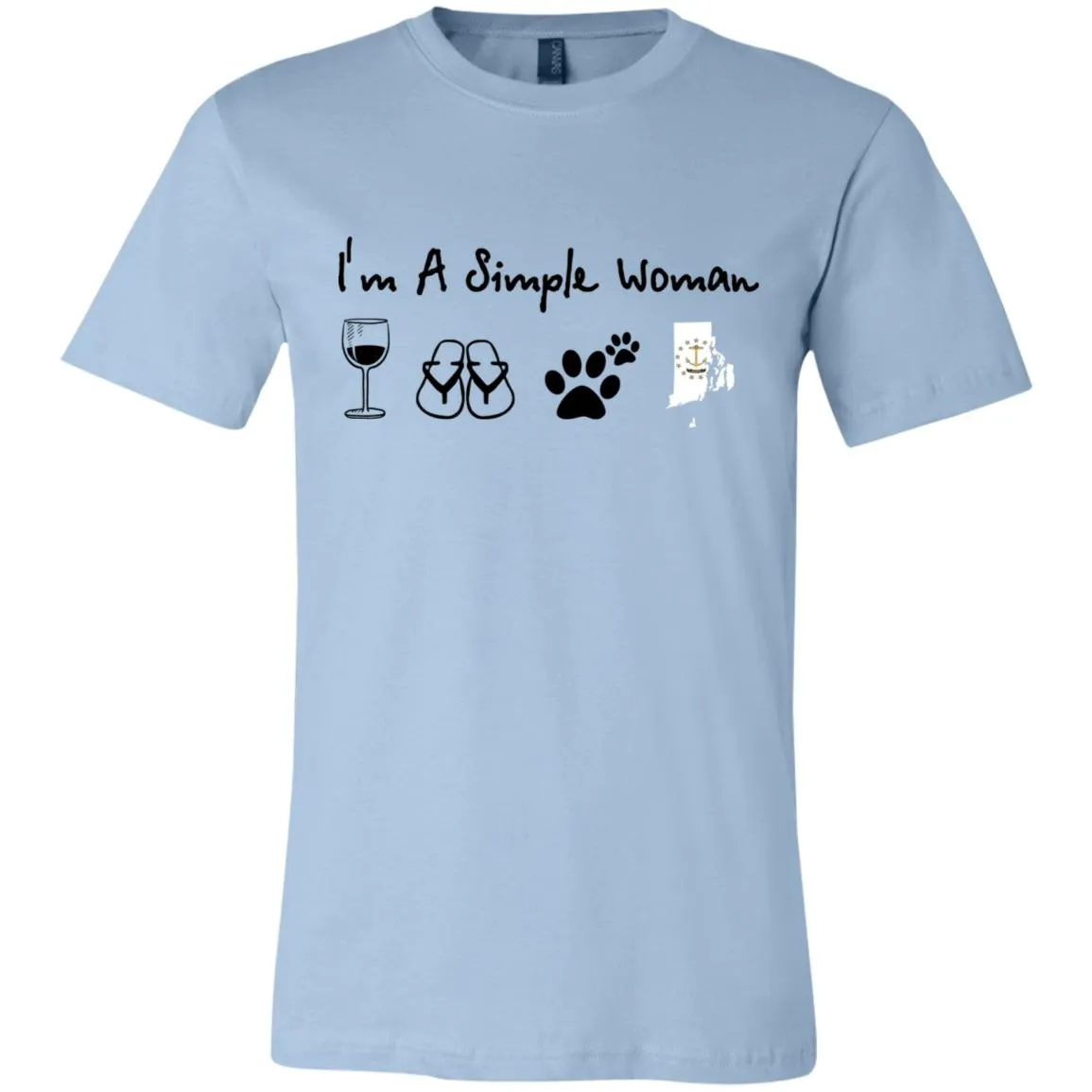 Rhode Island I'm Just A Simple Woman Hoodie