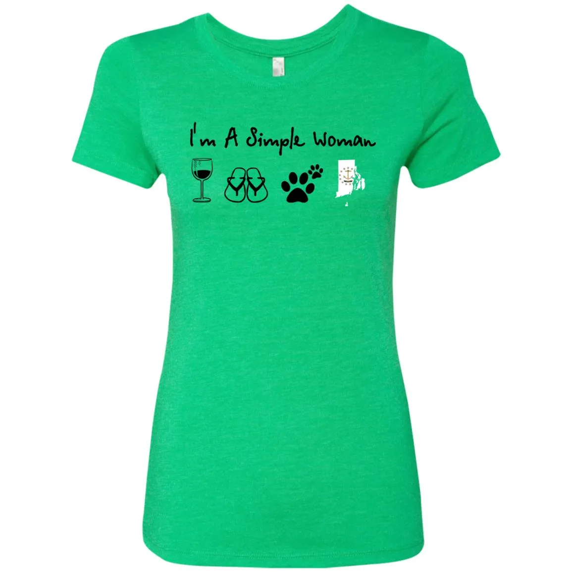 Rhode Island I'm Just A Simple Woman Hoodie
