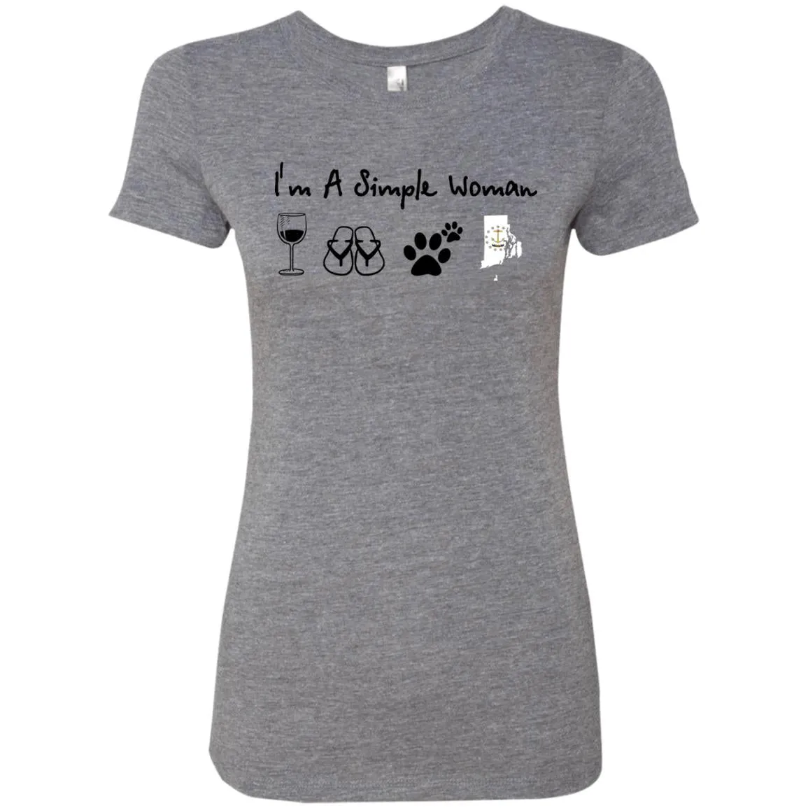 Rhode Island I'm Just A Simple Woman Hoodie