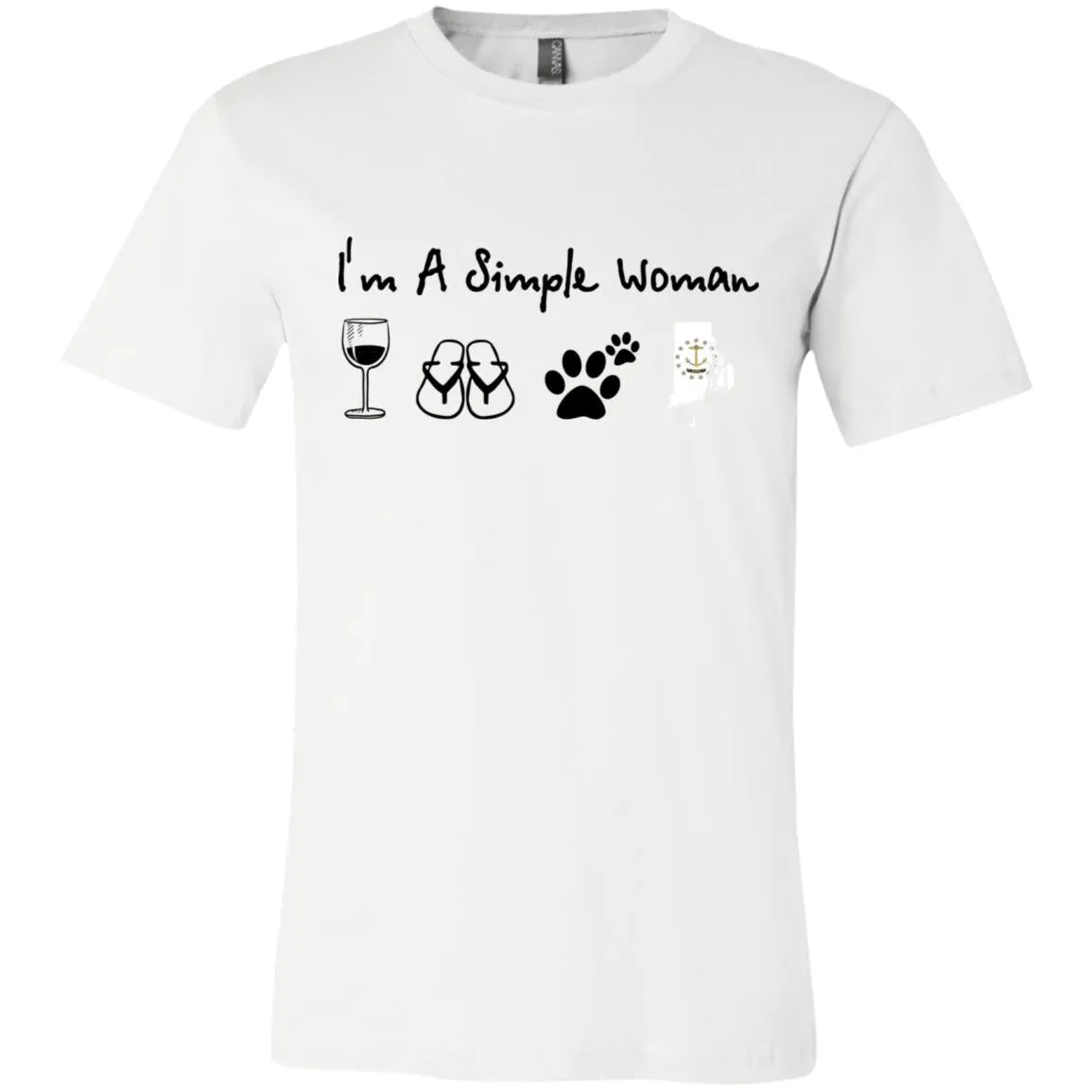 Rhode Island I'm Just A Simple Woman Hoodie