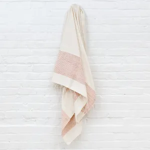 Riviera Collection Cotton Bath Towel Ribbed Accents 38 x 72 inches