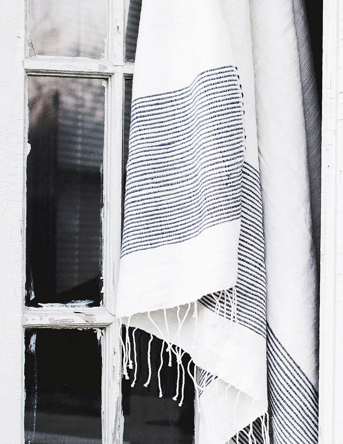 Riviera Collection Cotton Bath Towel Ribbed Accents 38 x 72 inches