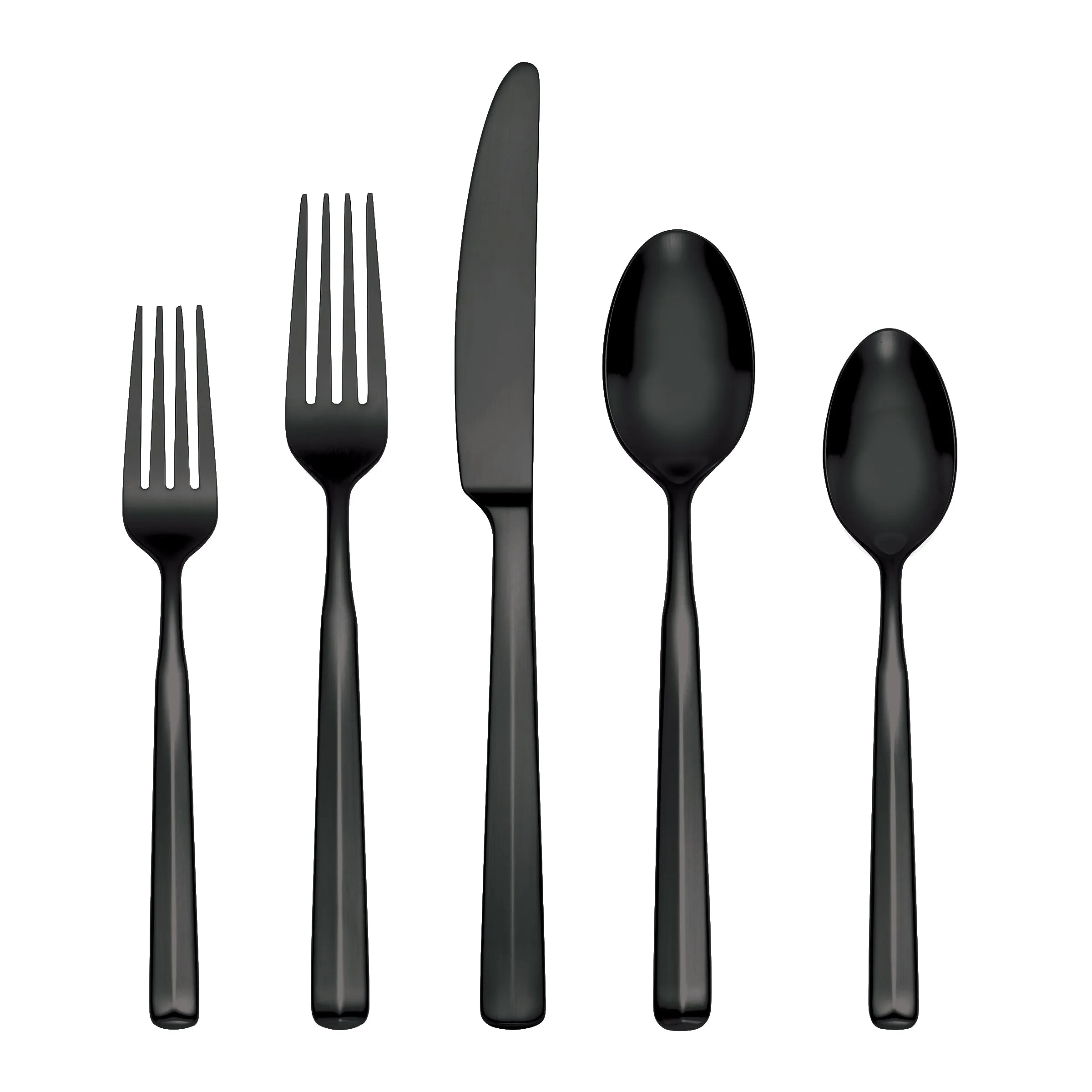 Ryder Satin Black 20-Piece Flatware Set
