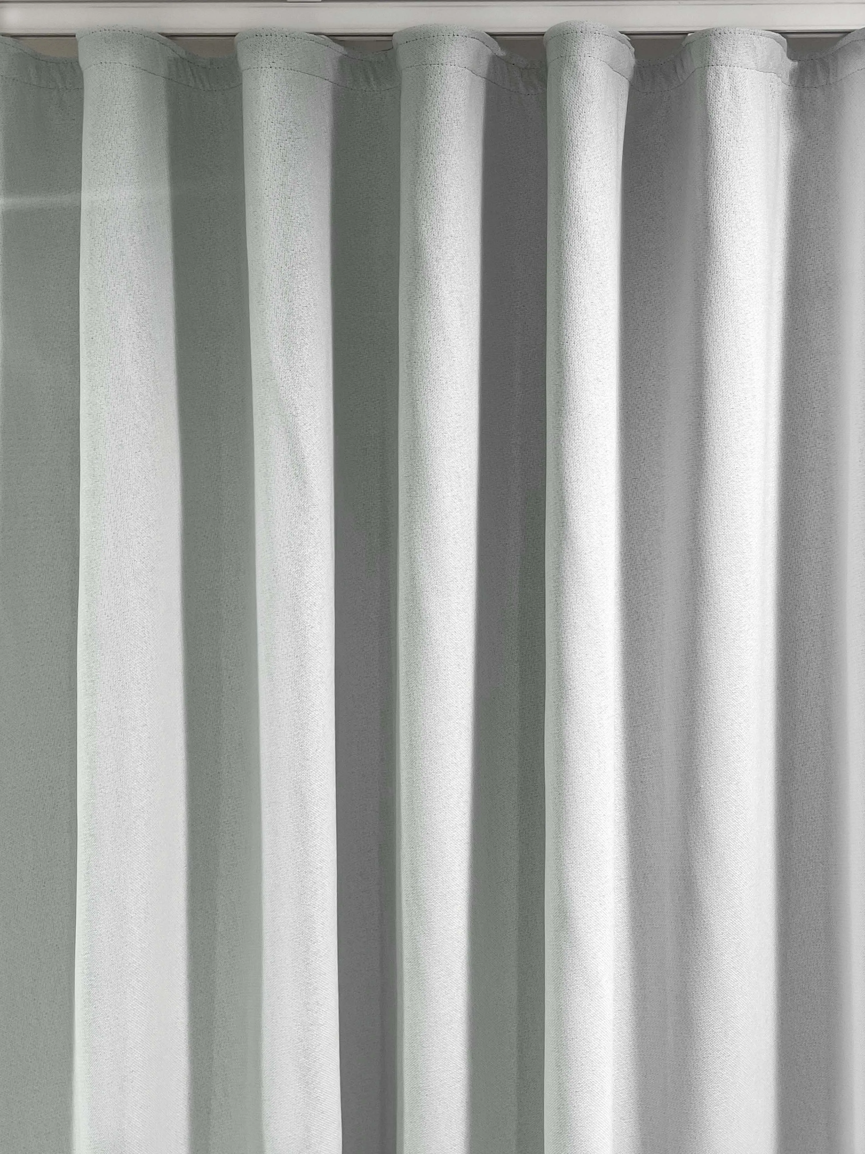 S Fold Blackout Faux Linen Curtain, Ripple fold Blackout Drapery.