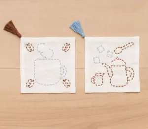 Sashiko Coaster Kit - Coffee Break