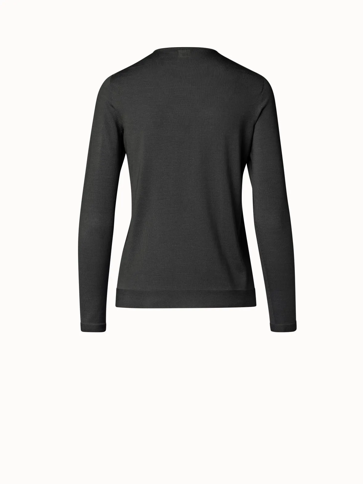 Seamless Cashmere Silk Knit Pullover