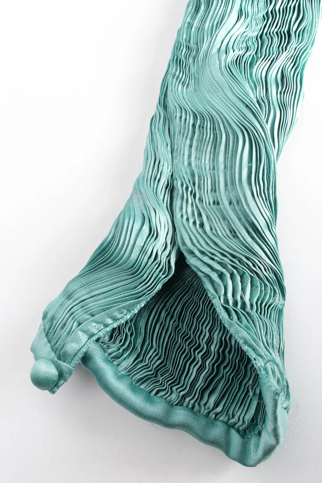 Silk Velvet Pleated Drape Dress